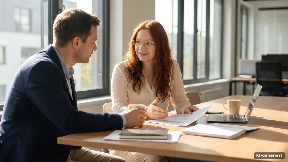 Erstgespräch zur Finanzierung am Besprechungstisch