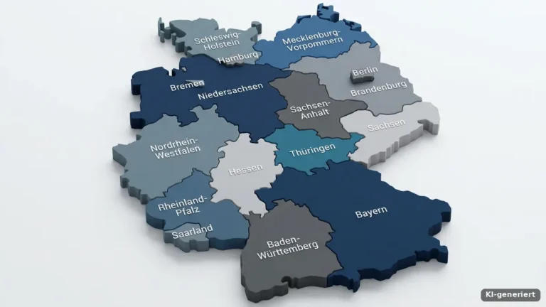 Deutschlandkarte mit Bundesländern